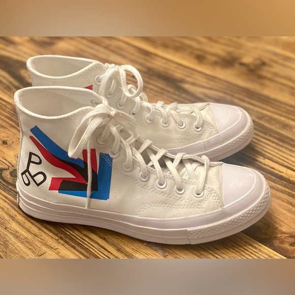 Converse x Patta Chuck 70 Hi White/Fiery Red/Diva Blue A03173C M Sz 8 W 10 - Picture 2 of 9